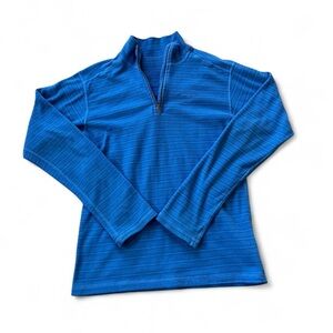 Kids Patagonia Blue Striped Quarter-Zip Pullover